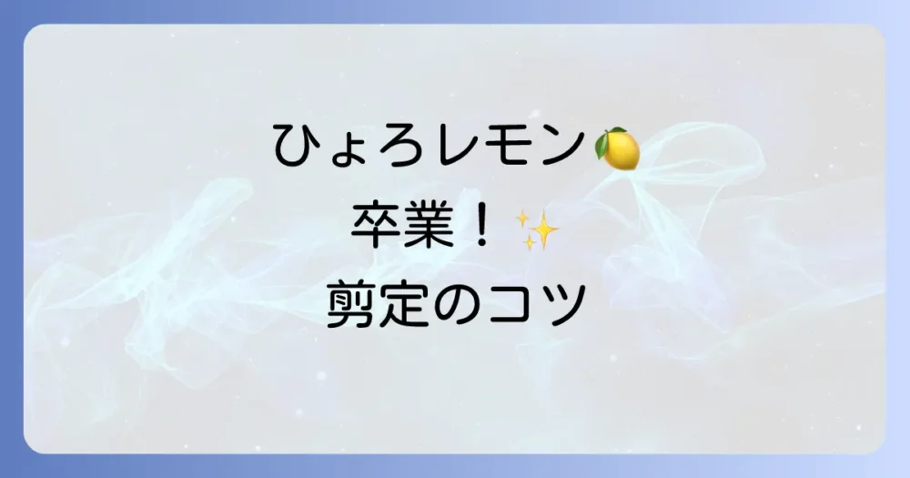 【実践編】ひょろひょろレモンの木の具体的な剪定方法