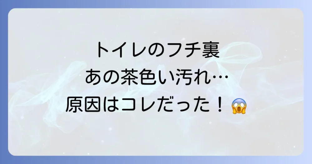 便器のふちの茶色い汚れ、その正体とは?