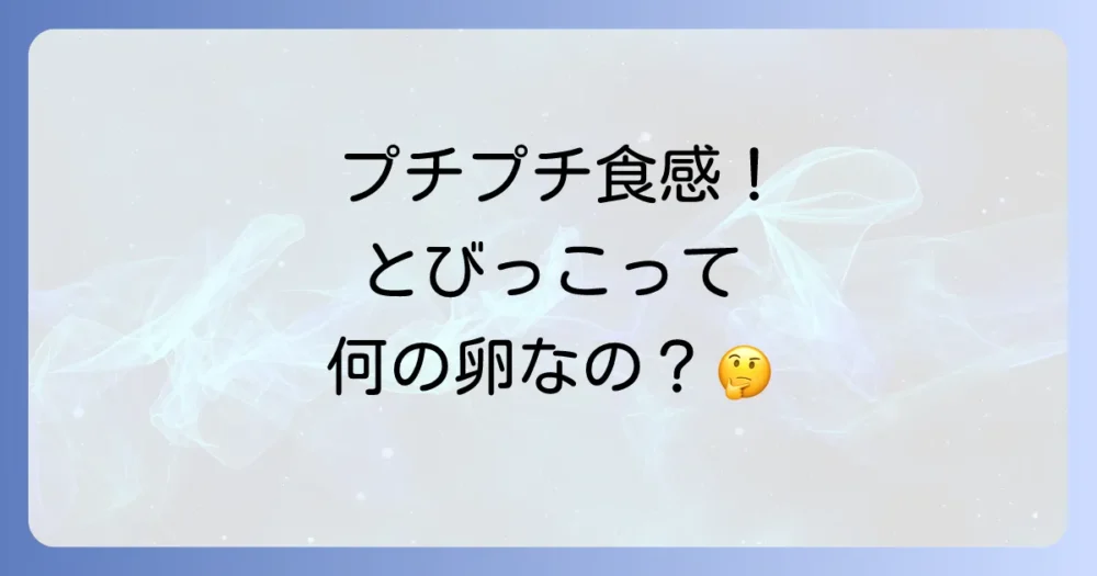 とびっことは?何の魚の卵なの?