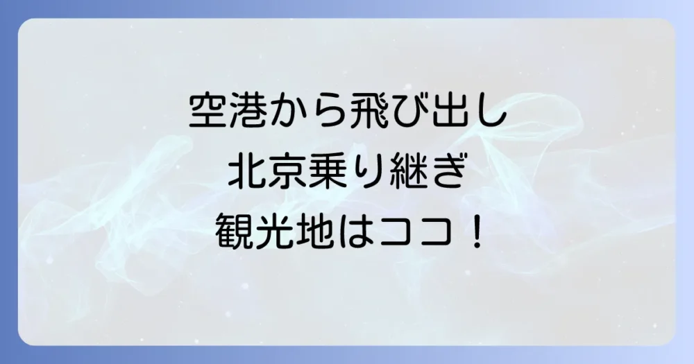 空港から飛び出そう!トランジット観光おすすめスポット