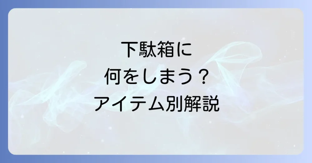 【収納アイテム別】靴以外のものを下駄箱にしまうアイデア集