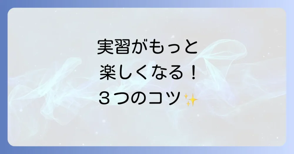 保育実習をより充実させるための3つのコツ