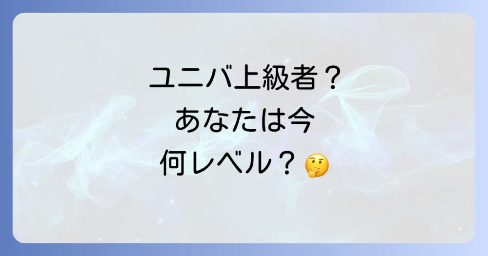 あなたはどのレベル？ユニバ上級者度チェックリスト