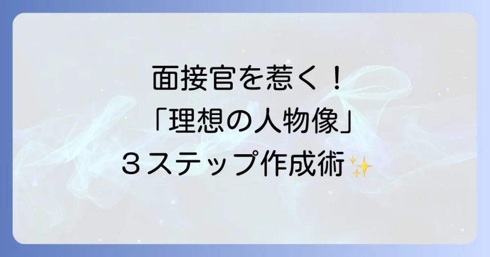 面接官を惹きつける！「理想の人物像」の作り方3ステップ