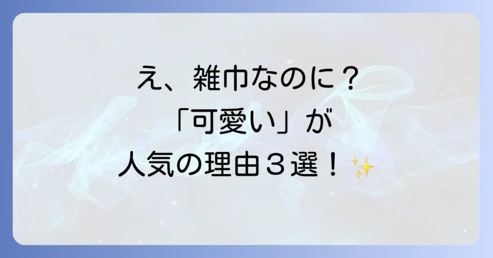 なぜ今「可愛い雑巾」が人気なの？
