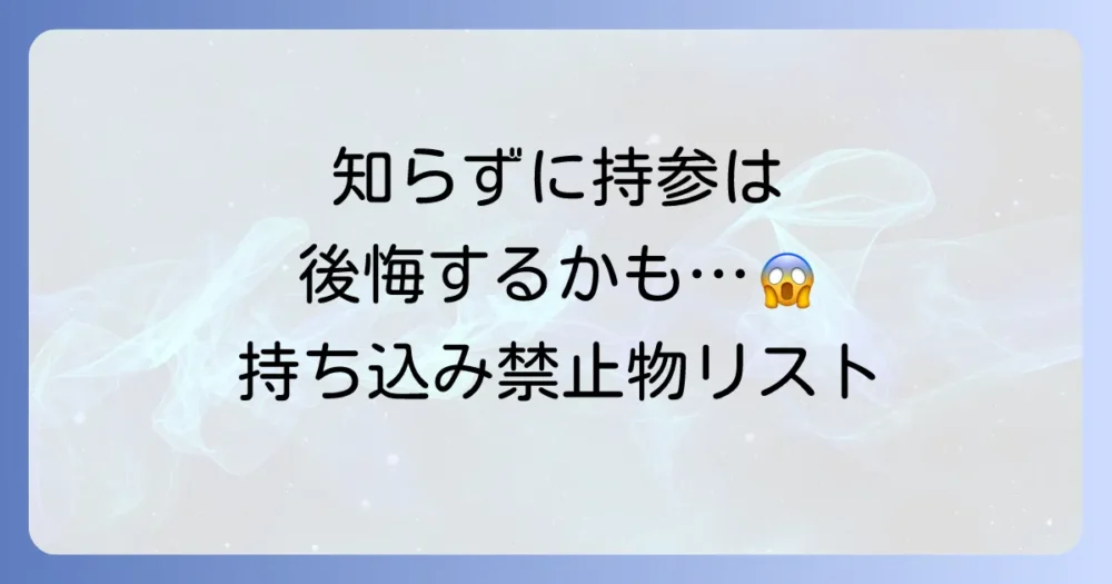 これはNG!ニンテンドーミュージアムへの持ち込みが禁止されているもの