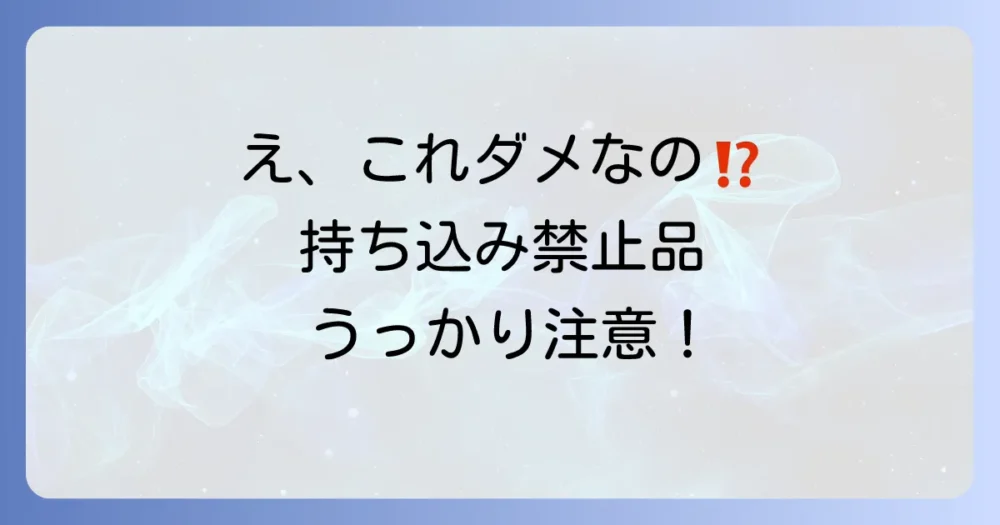 要注意！照葉スパリゾートへの持ち込みが禁止されているもの