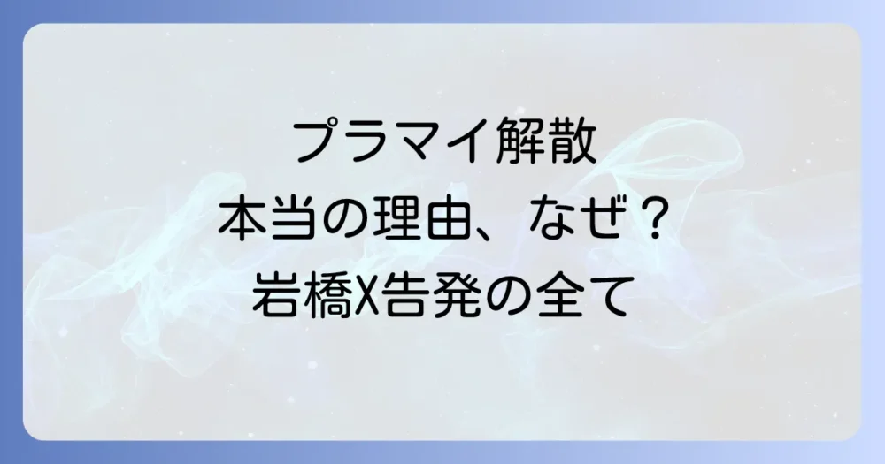 プラスマイナス解散の本当の理由とは？岩橋のXでの告発から契約解除、兼光の苦悩まで全貌を徹底解説