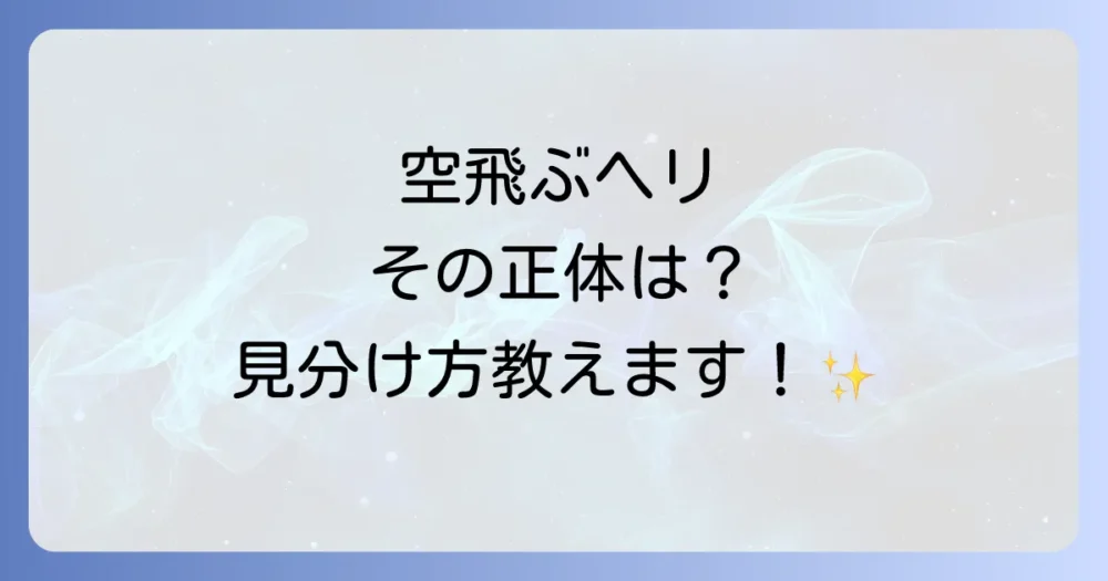 そのヘリコプターの正体は？種類と見分け方
