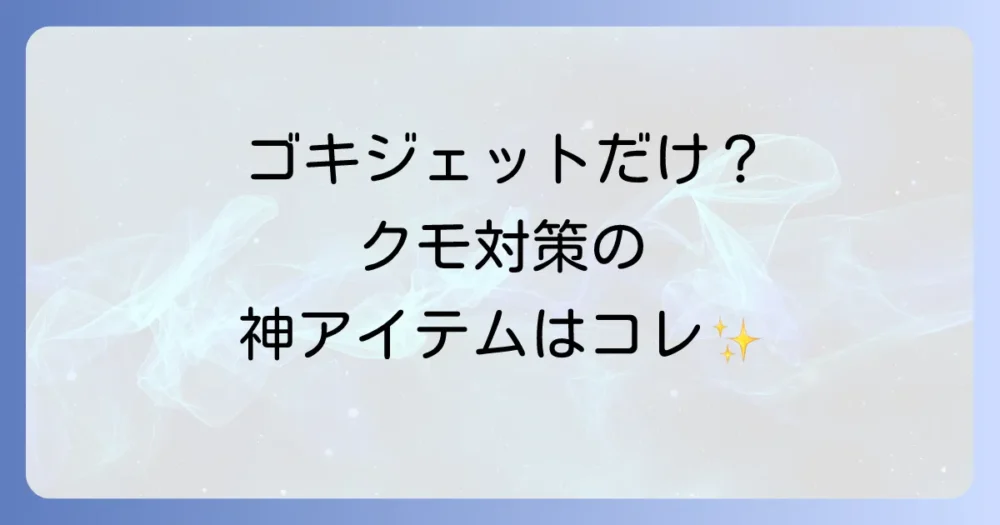 ゴキジェットだけじゃない!クモ対策におすすめの殺虫剤・アイテム