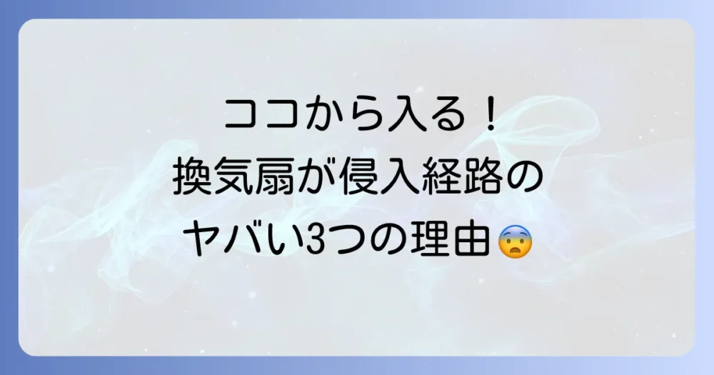 恐怖！換気扇がゴキブリの侵入経路になる3つの理由