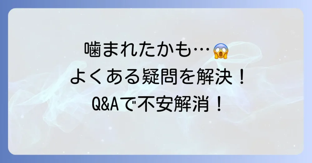 ゴキブリの噛み跡に関するよくある質問