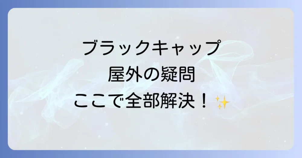 ブラックキャップ屋外用に関するよくある質問
