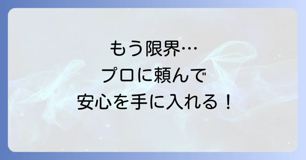 それでもゴキブリが出てしまう…プロに頼むという選択肢