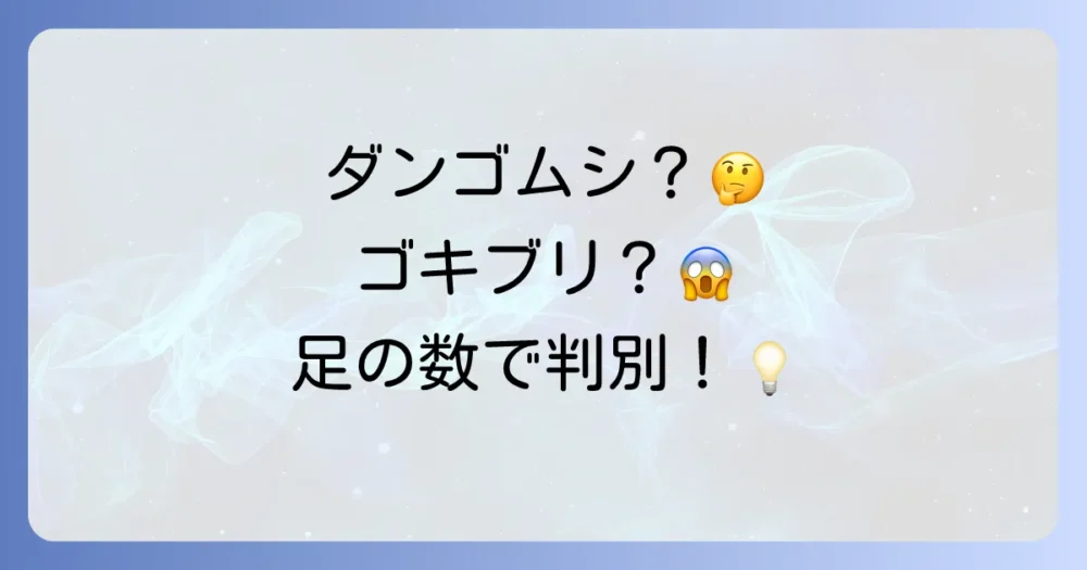 【写真で比較】ダンゴムシ・ゴキブリ・似ている虫の見分け方