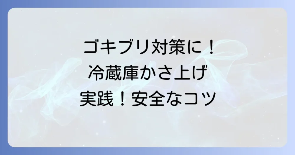 【実践】安全に冷蔵庫をかさ上げする方法とおすすめグッズ