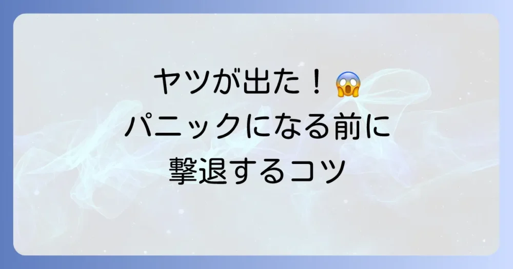それでもゴキブリが出てしまったら?侵入後の対処法