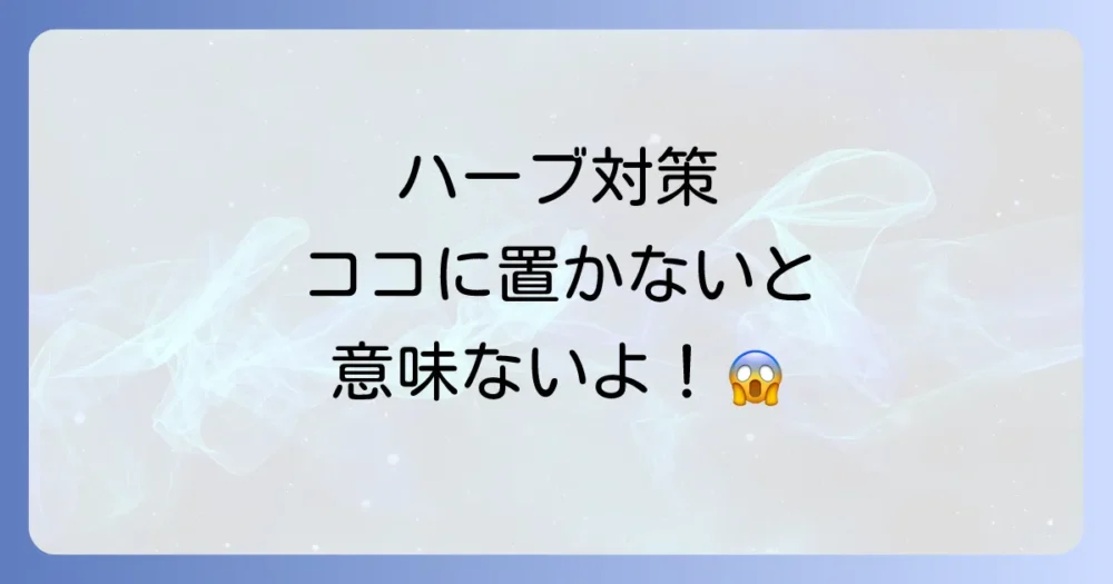 【重要】ゴキブリ対策ハーブはここに置かなきゃ意味がない！効果的な設置場所