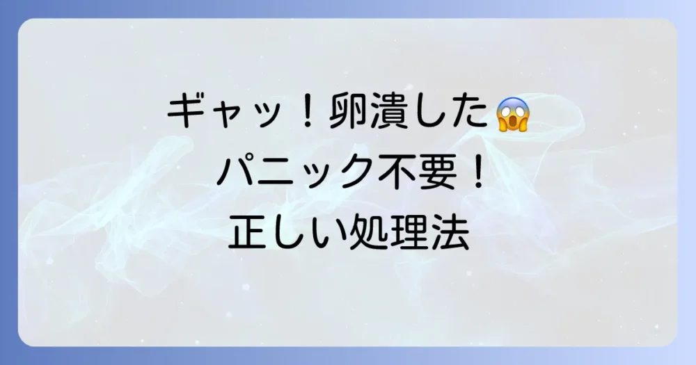 もしゴキブリの卵を潰してしまったら?正しい処理方法