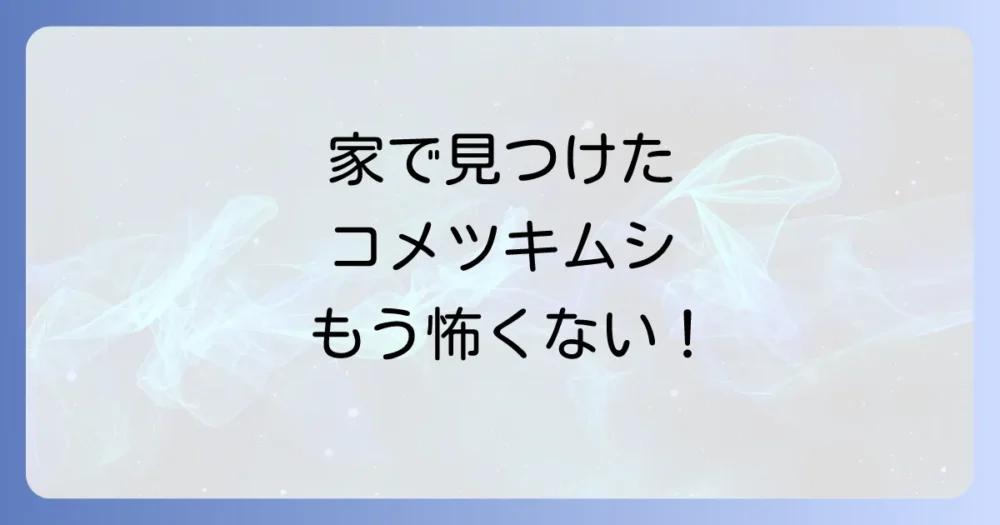 家でコメツキムシを見つけた時の正しい対処法と予防策