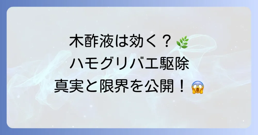 ハモグリバエ駆除における木酢液の真実【効果と限界】