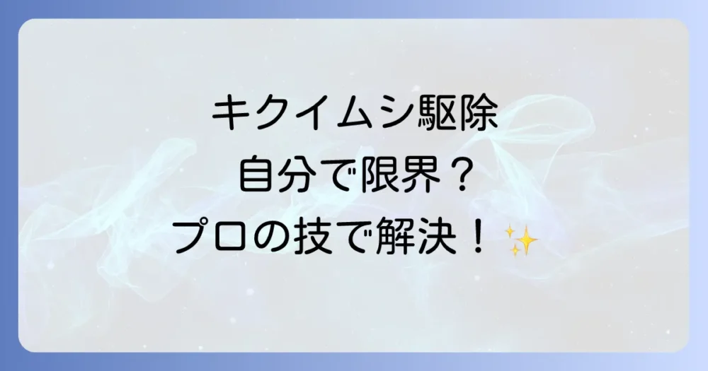 自分での駆除は難しい?プロの業者に依頼するケース