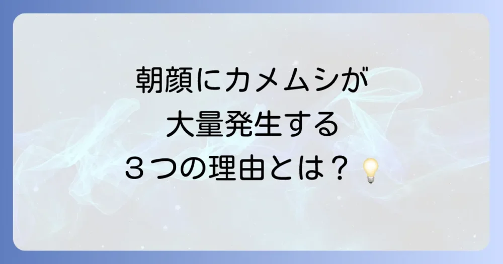 なぜ?朝顔にカメムシが発生する原因