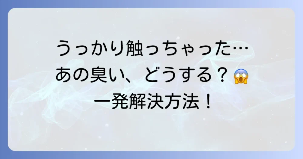 カメムシの臭いがついてしまった時の対処法