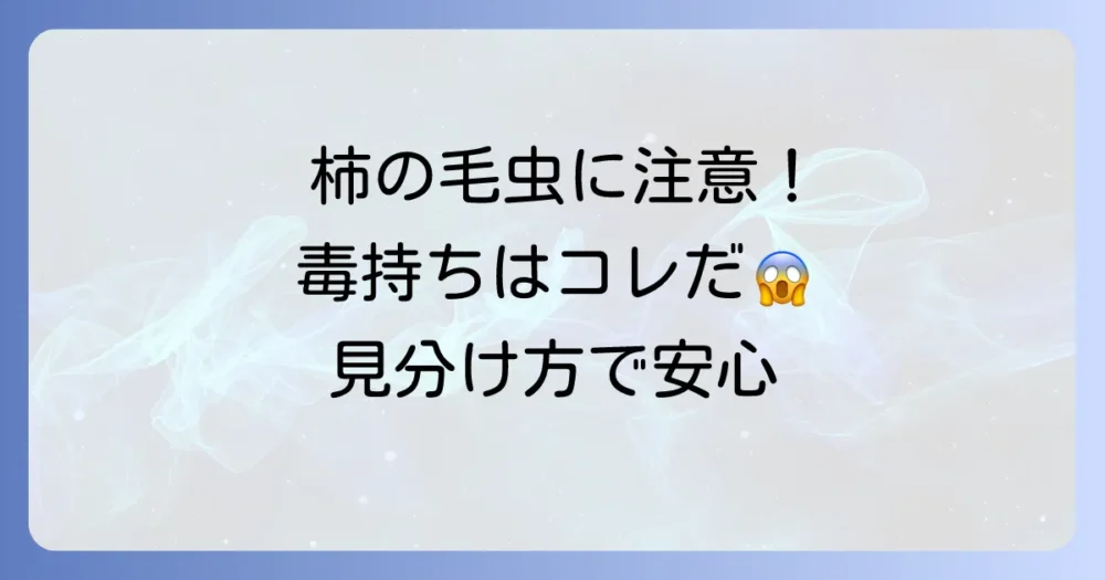 【要注意】柿の木に発生する代表的な毛虫4選!毒のある危険な種類は?