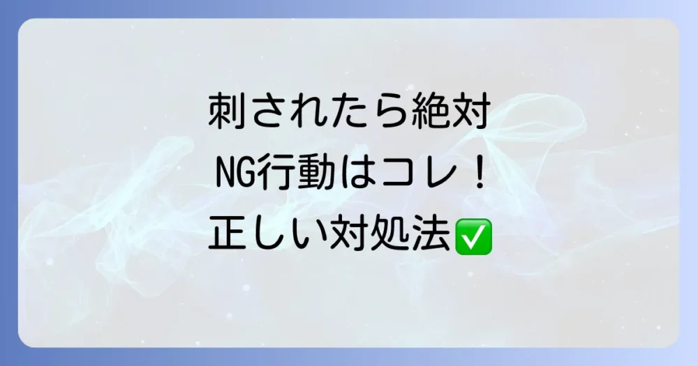 もし毛虫に刺されたら?正しい応急処置と対処法