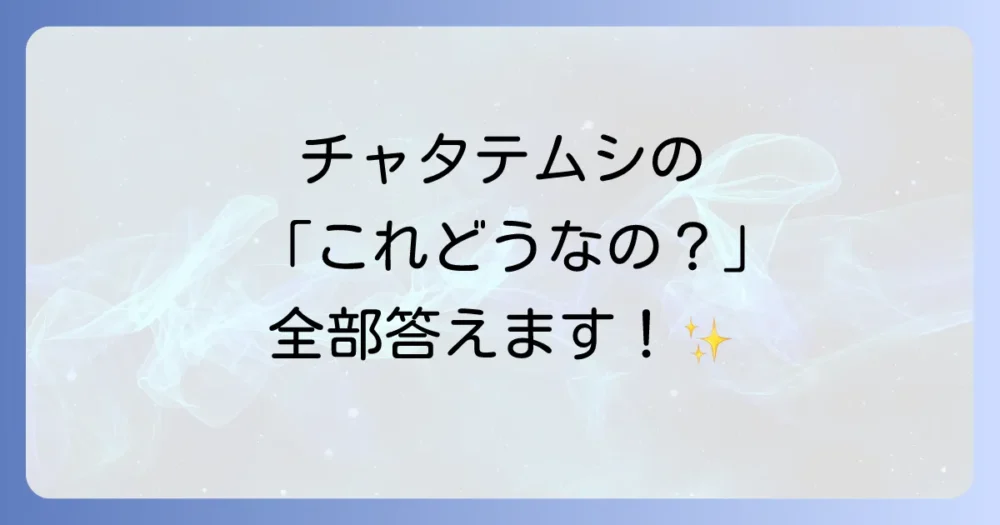 チャタテムシに関するよくある質問
