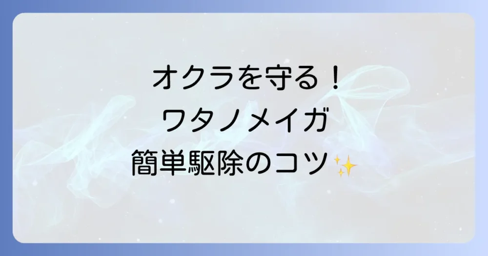 【初心者でも安心】ワタノメイガの駆除方法