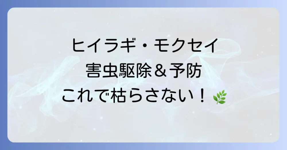 ヒイラギ・モクセイの害虫はこれで解決！原因と駆除・予防法を徹底解説