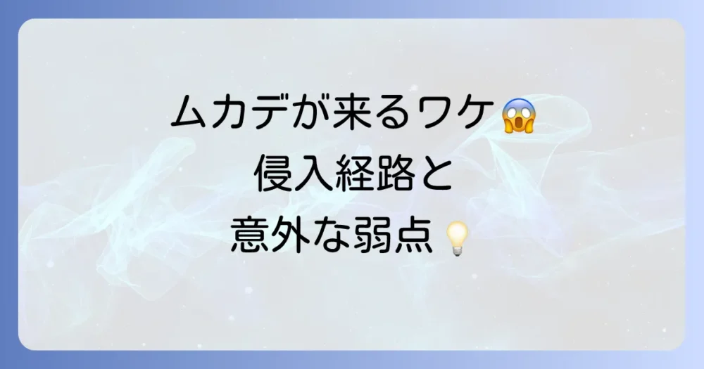 なぜムカデは家に侵入するのか?その生態と弱点