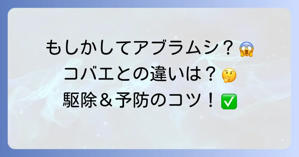 【完全版】アブラムシの成虫とコバエの見分け方！発生原因から駆除・予防策まで徹底解説