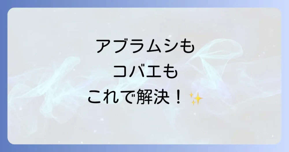【シーン別】アブラムシとコバエの効果的な駆除方法