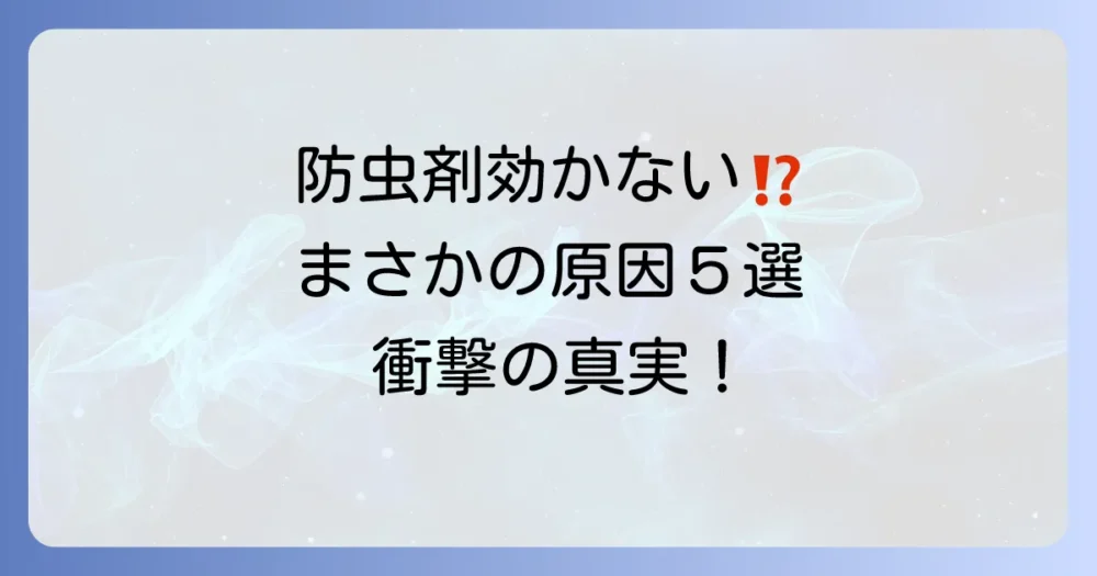 カツオブシムシに防虫剤が効かない!その衝撃の理由とは?