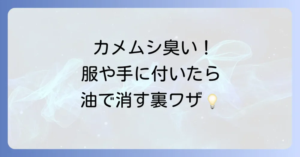 服や手についたカメムシの臭いを消す方法