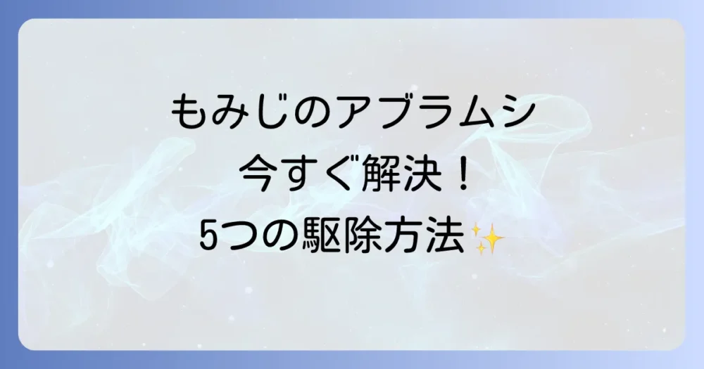 今すぐできる!もみじのアブラムシ駆除方法5選
