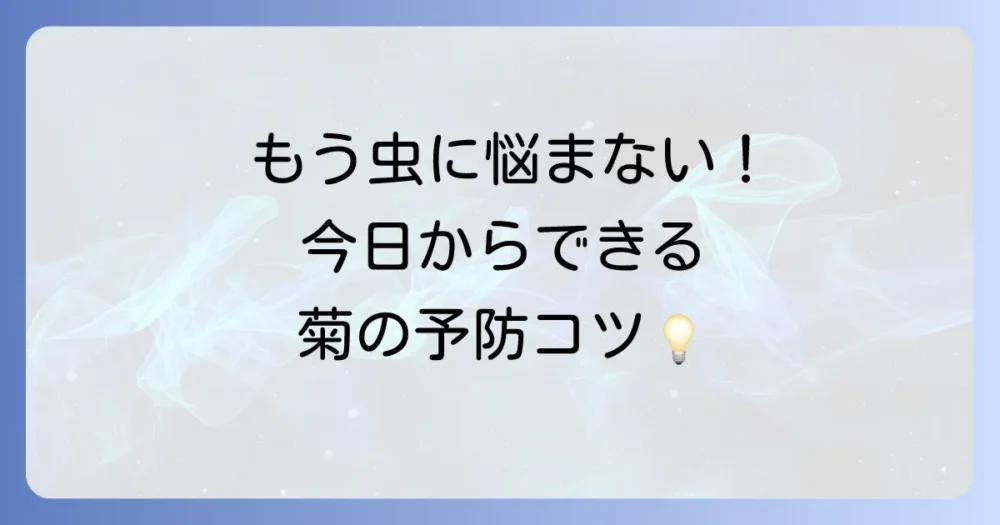 もう虫に悩まない!今日からできる菊の害虫予防策