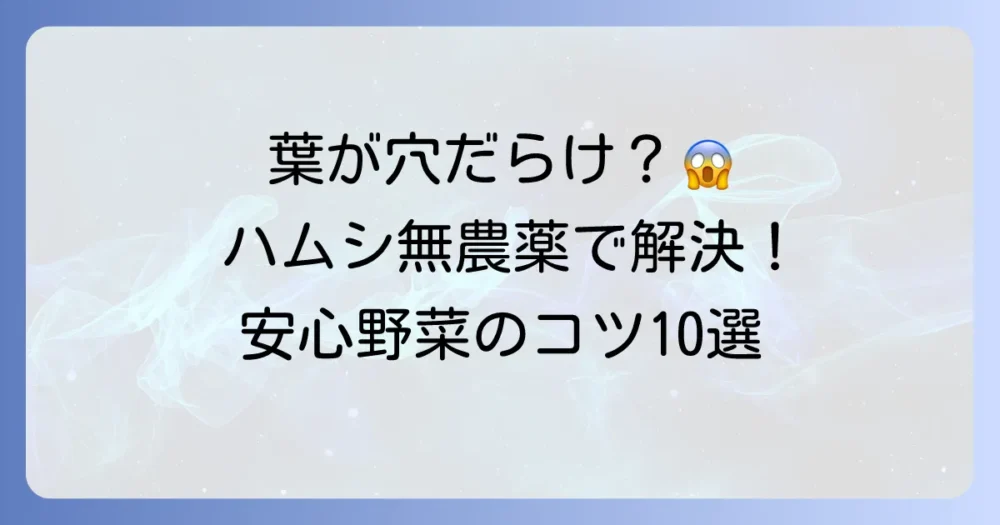ハムシ駆除は無農薬で！家庭菜園を守る安全な対策10選