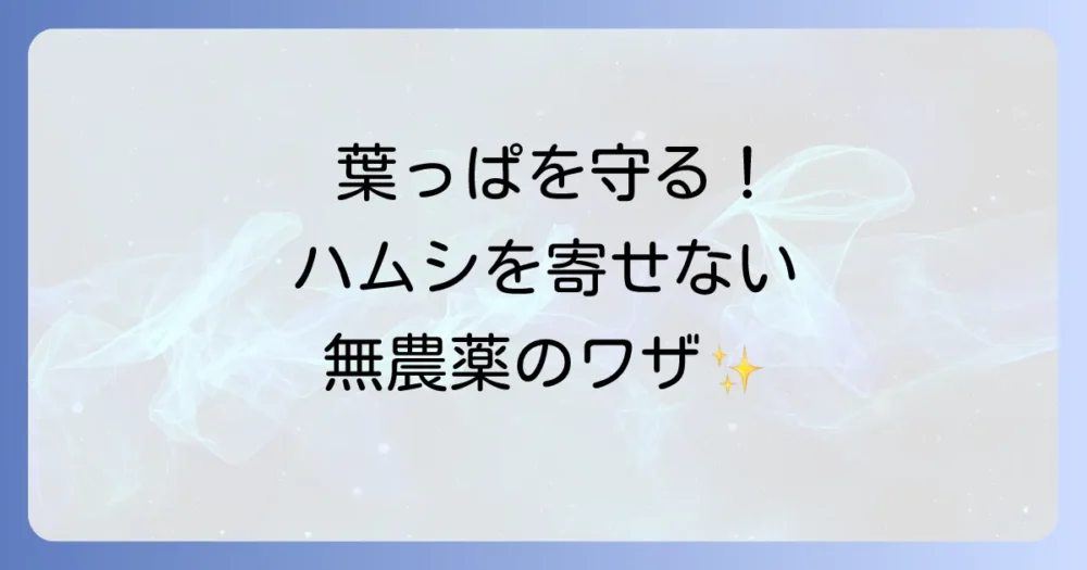 発生させないのが一番!無農薬でできるハムシの予防策