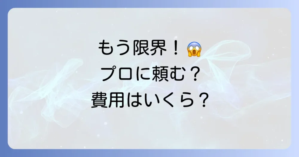 自分での駆除は無理…業者に依頼する場合の費用相場