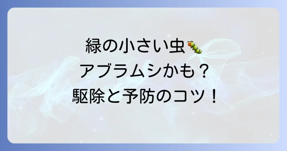 緑の小さい虫の正体はアブラムシ？大量発生の原因と駆除・予防法を徹底解説！
