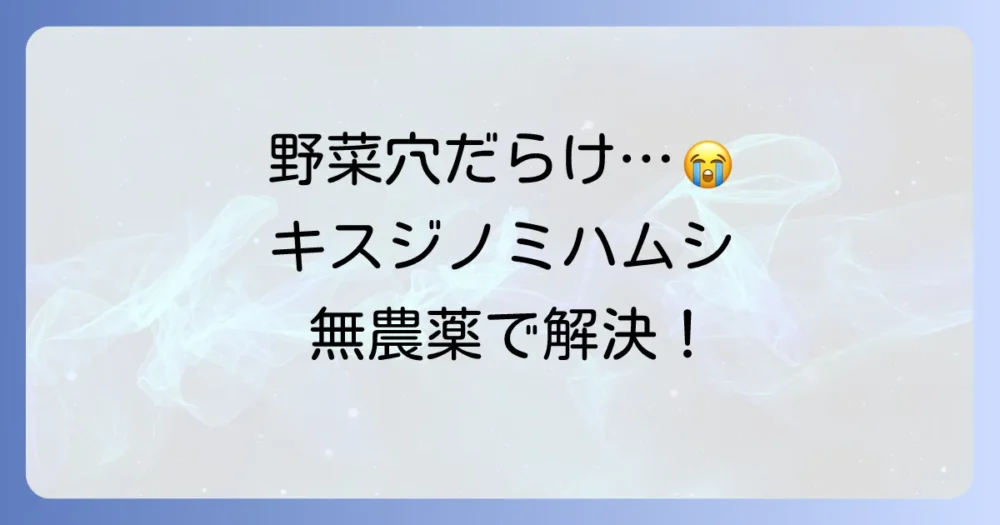 キスジノミハムシの天敵とは？農薬を使わない対策で野菜を守る方法を徹底解説！