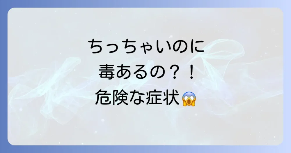 小さいムカデでも毒はある!危険性と症状