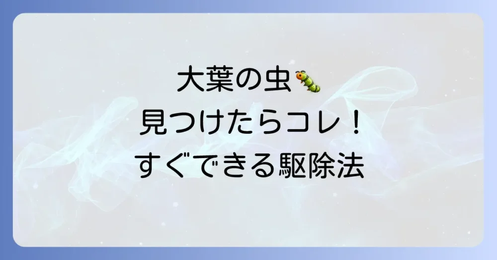 【緊急対策】大葉の虫、見つけたらどうする？すぐにできる駆除方法