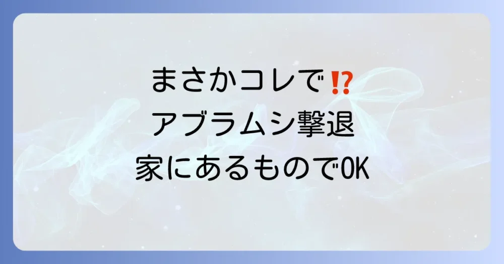 身近なものでOK!即効性が期待できる手作り駆除スプレー