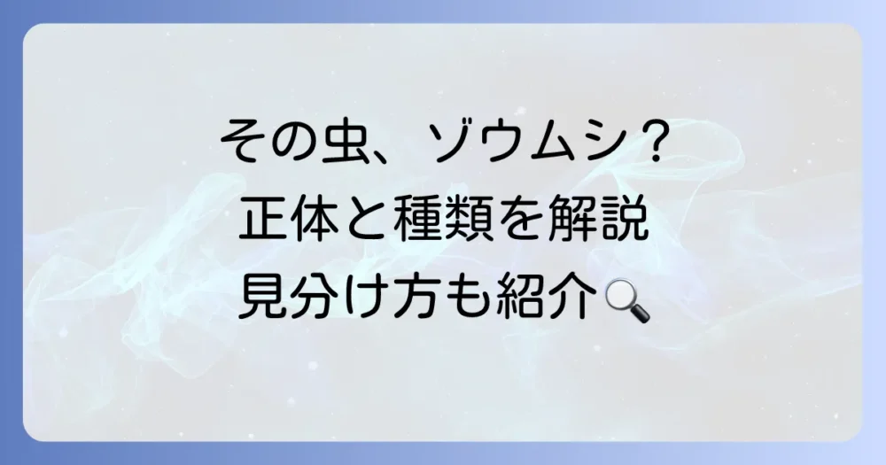 家の中に現れるゾウムシの正体と主な種類
