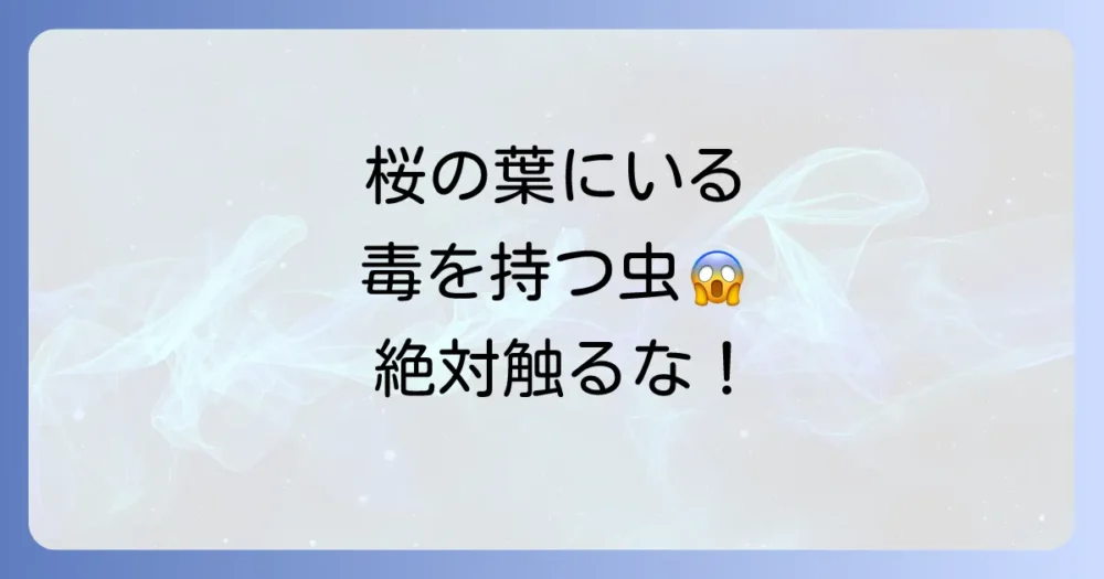 【要注意】桜の葉につく毒を持つ危険な虫